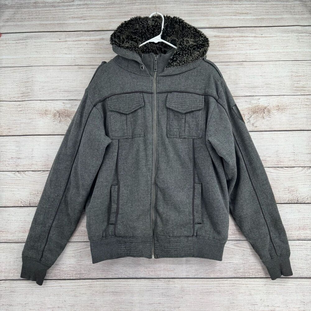 Fox Racing‎ Premium Sherpa Lined Full Zip Jacket Women's Size L Gray
